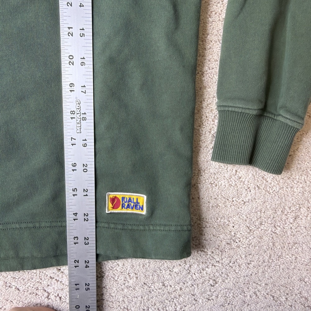 Women's Fjall Raven Small Green Pullover Hoodie Basic - Picture 6 of 7